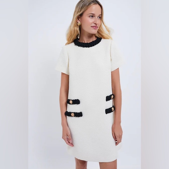 Tuckernuck Dresses & Skirts - Cream Tweed Jackie Dress